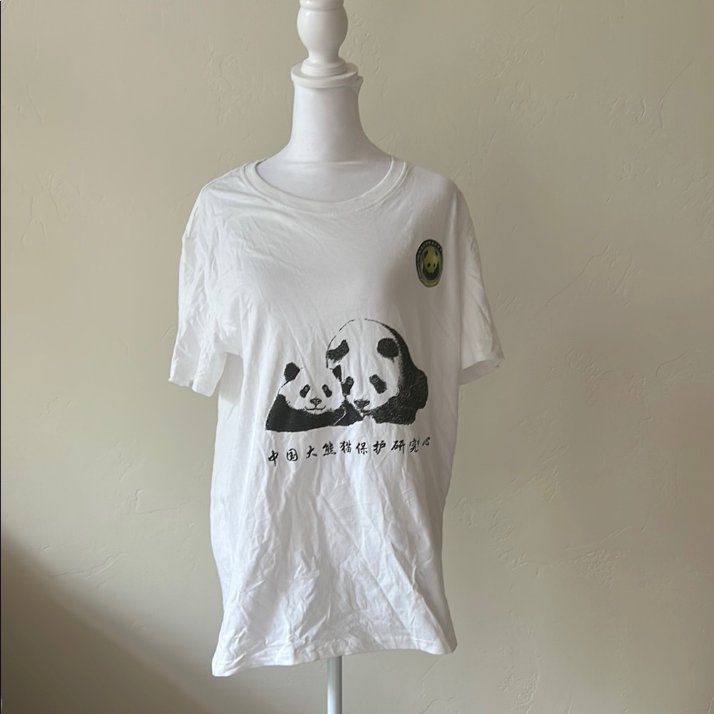 White Panda Graphic Kids T-Shirt